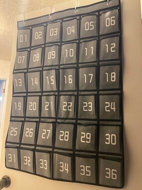 Source Unknown Black 36-Pocket Hanging Organizer